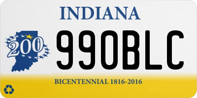 IN license plate 990BLC