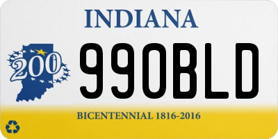 IN license plate 990BLD