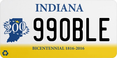 IN license plate 990BLE