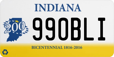 IN license plate 990BLI