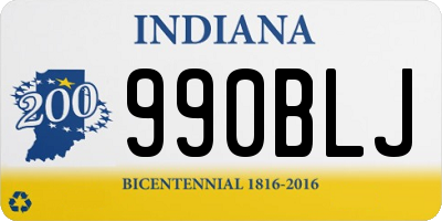 IN license plate 990BLJ