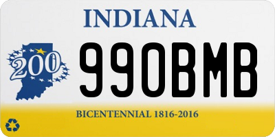 IN license plate 990BMB