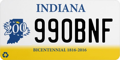 IN license plate 990BNF