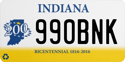 IN license plate 990BNK