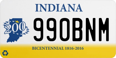 IN license plate 990BNM