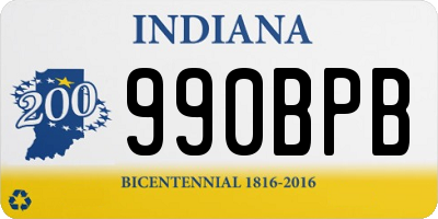 IN license plate 990BPB