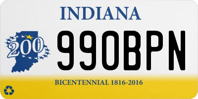 IN license plate 990BPN