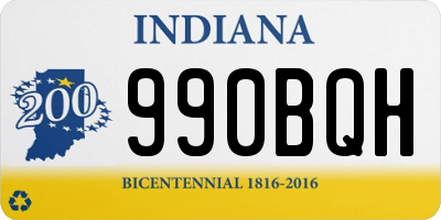 IN license plate 990BQH