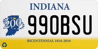 IN license plate 990BSU