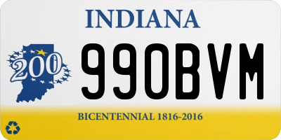 IN license plate 990BVM