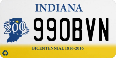 IN license plate 990BVN