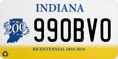 IN license plate 990BVO