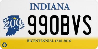 IN license plate 990BVS