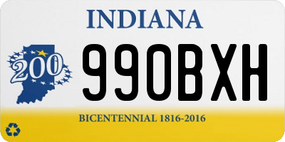 IN license plate 990BXH