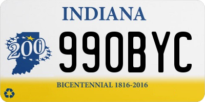 IN license plate 990BYC