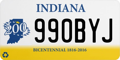 IN license plate 990BYJ