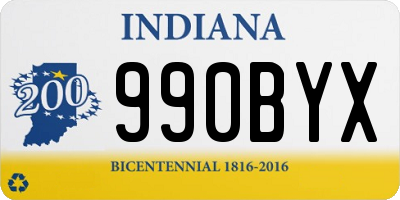 IN license plate 990BYX