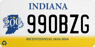 IN license plate 990BZG