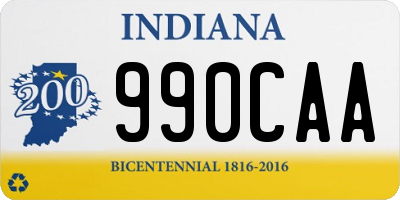 IN license plate 990CAA