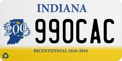 IN license plate 990CAC