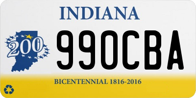 IN license plate 990CBA