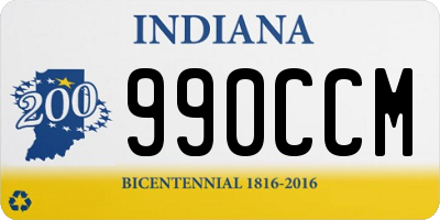 IN license plate 990CCM