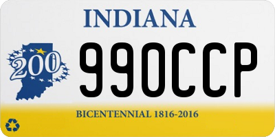 IN license plate 990CCP