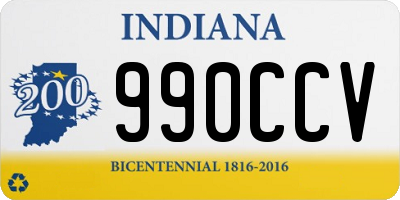 IN license plate 990CCV