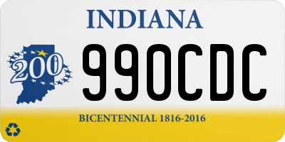 IN license plate 990CDC