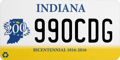 IN license plate 990CDG