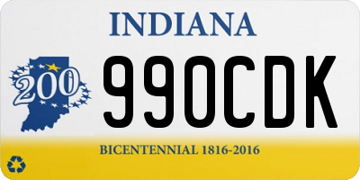 IN license plate 990CDK