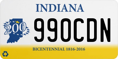 IN license plate 990CDN