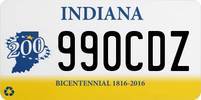 IN license plate 990CDZ