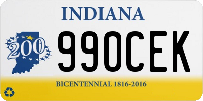 IN license plate 990CEK