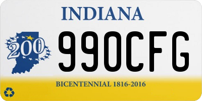 IN license plate 990CFG