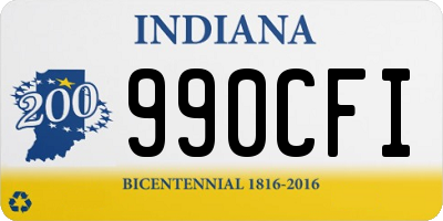 IN license plate 990CFI