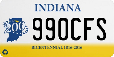 IN license plate 990CFS