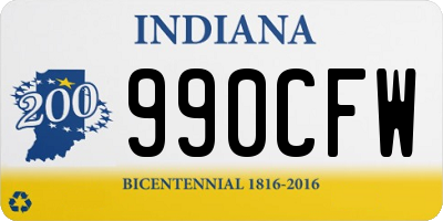 IN license plate 990CFW