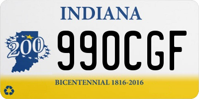 IN license plate 990CGF