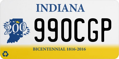IN license plate 990CGP