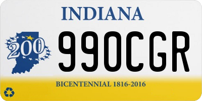 IN license plate 990CGR