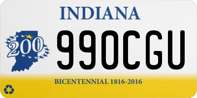 IN license plate 990CGU