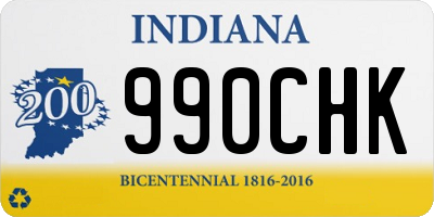 IN license plate 990CHK