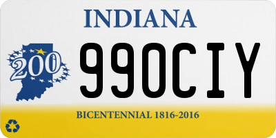 IN license plate 990CIY