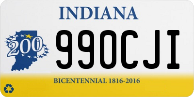 IN license plate 990CJI