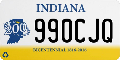 IN license plate 990CJQ