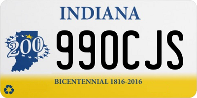 IN license plate 990CJS