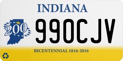 IN license plate 990CJV