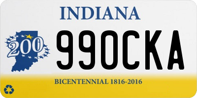 IN license plate 990CKA
