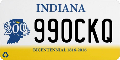 IN license plate 990CKQ